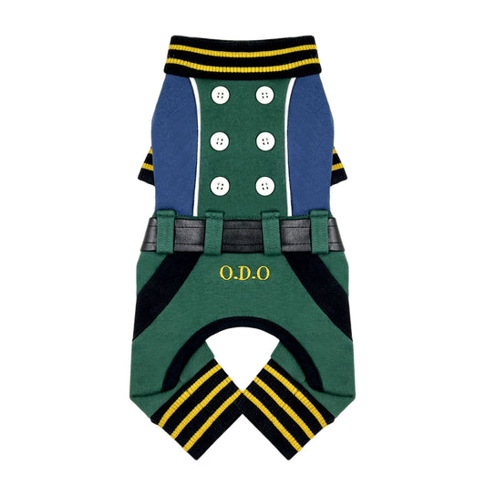 PUPPY DOG CLOTHING SERIES BRITISH SOLDIER UNIFORM BLUE & GREEN