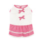 PUPPY DOG CLOTHING SERIES BOWKNOT PLAID DRESS PINK