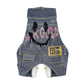 PUPPY DOG CLOTHING SERIES DENIM JUMPSUIT BLUE