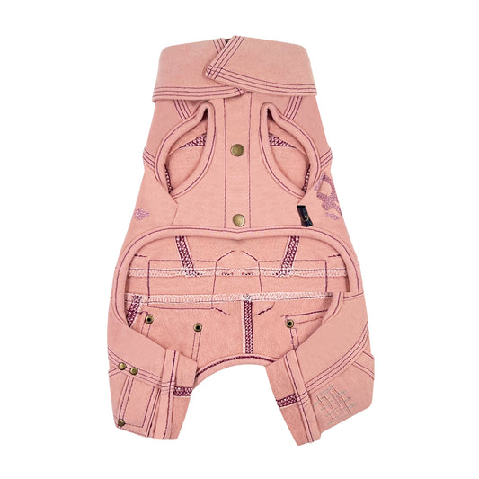 PUPPY DOG CLOTHING SERIES DENIM JUMPSUIT PINK