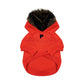 PUPPY DOG CLOTHING SERIES FLUFFY HOODED SWEATER ORANGE RED