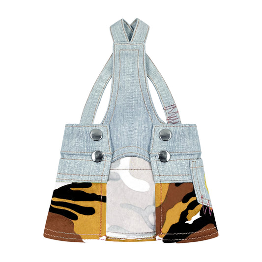 PUPPY DOG CLOTHING SERIES CAMOU DENIM SKIRT MUSTARD