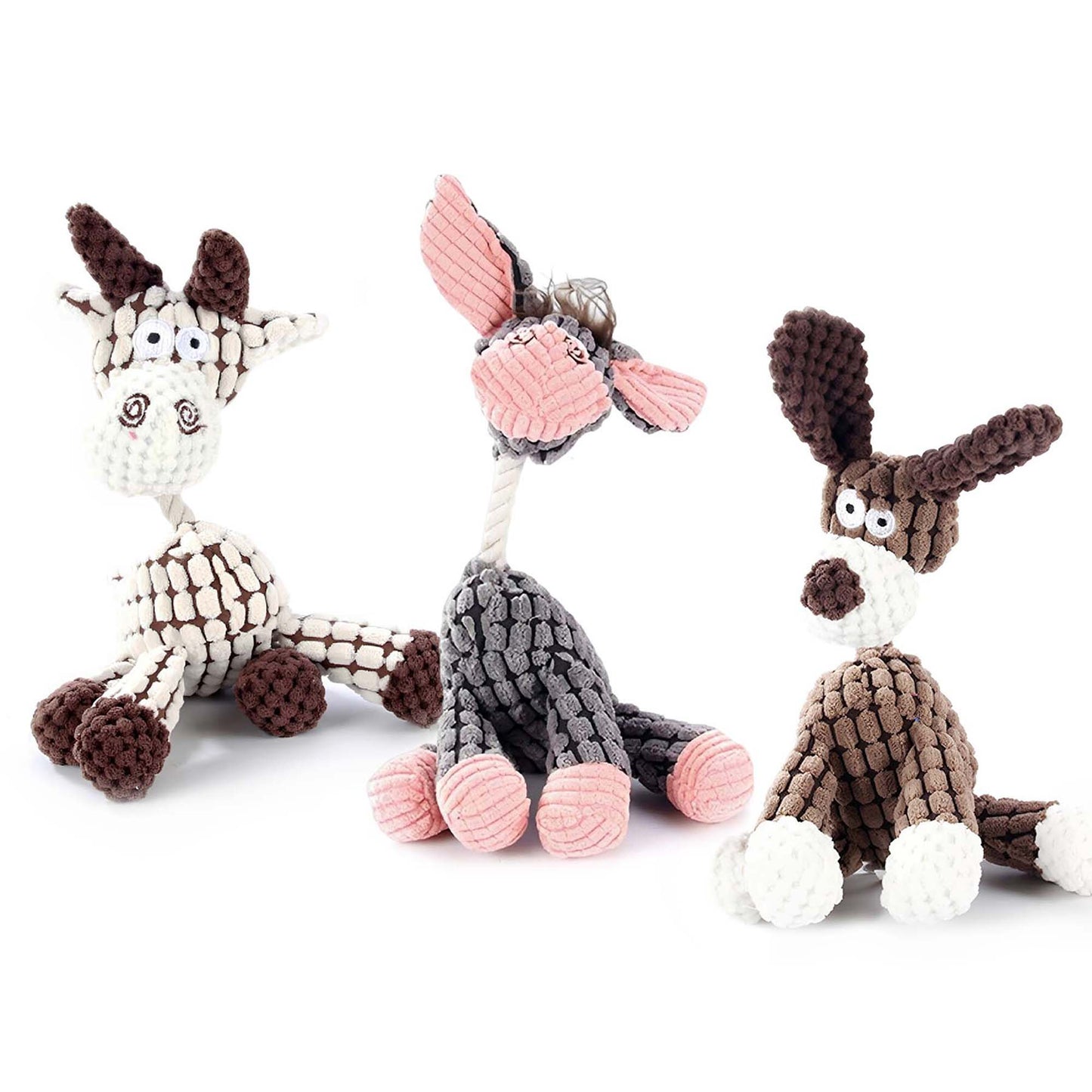 SQUEAKY DOG TOYS PUPPY PET GOAT&DOG SERIES 2 DESIGNS