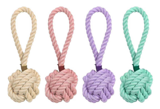 HEAVY DUTY ROPE TUG DOG TOY - COTTON CANDY SERIES 4 COLOURS