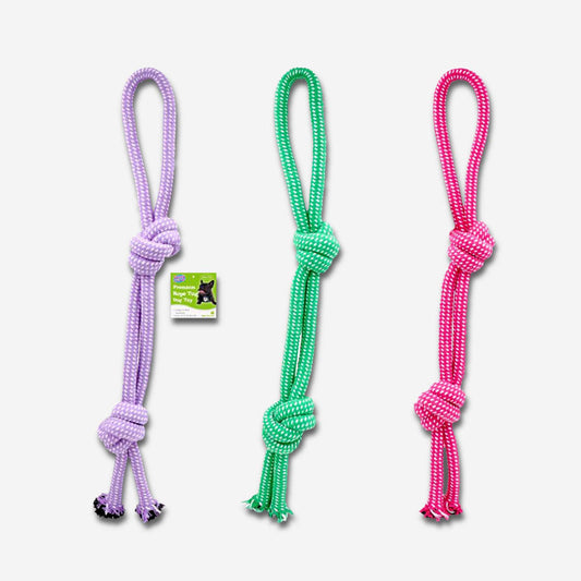 48CM ROPE TUG DOG TOY - COTTON CANDY SERIES 3 COLOURS