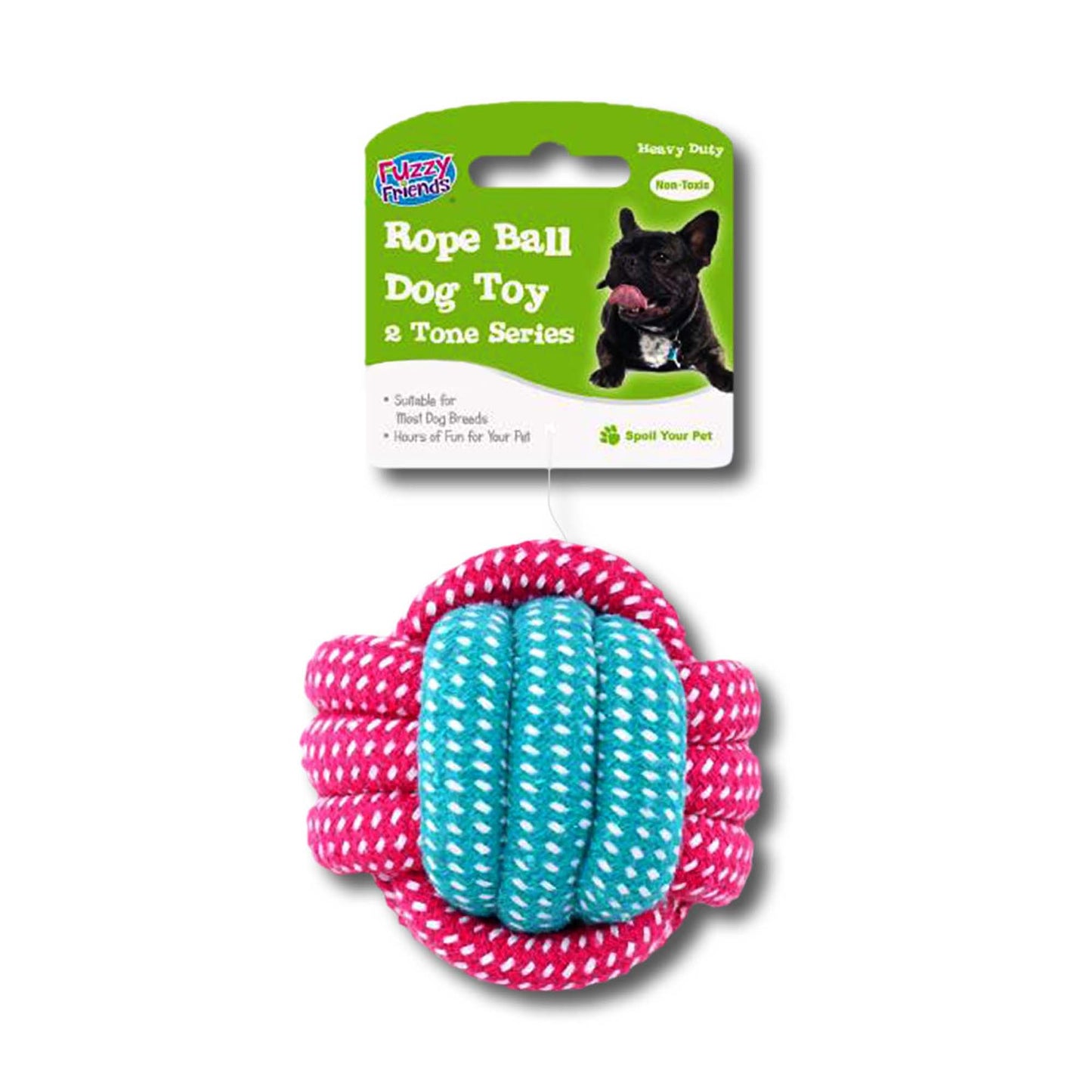 ROPE BALL DOG TOY-2 TONE SERIES