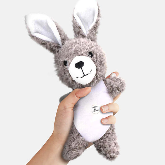 SQUEAKY ANIMAL PLUSH PET TOY - LION/BUNNY RABBIT SERIES