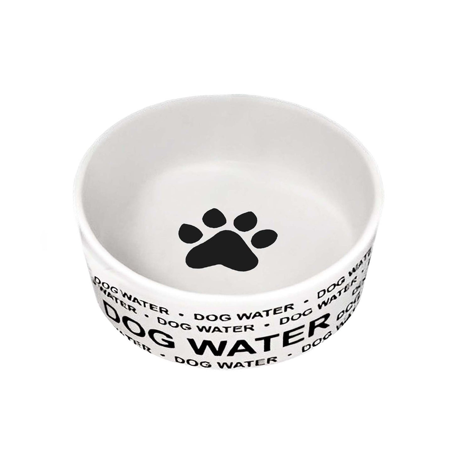 CUTE CERAMIC PET BOWL FOOD WATER SMALL DOG CAT PUPPY ROUND DISH FEEDER 2 SIZES