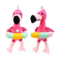 SQUEAKY ANIMAL PLUSH PET TOY - PARTY FLAMINGO SERIES