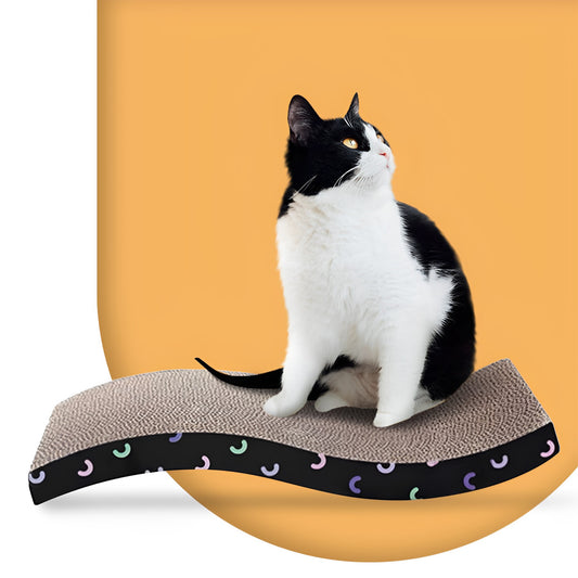 WAVY CAT SCRATCH PAD WITH CATNIP