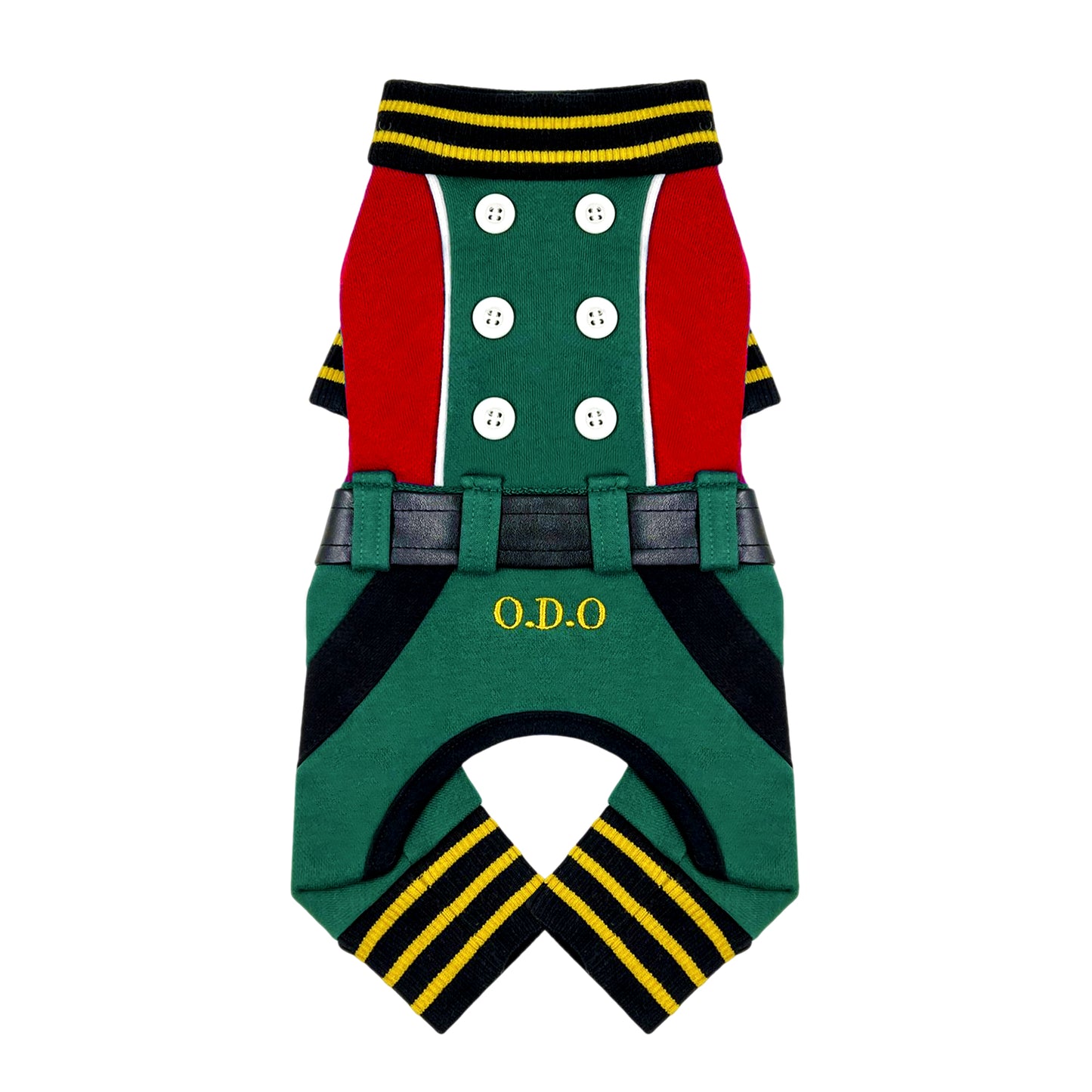 PUPPY DOG CLOTHING SERIES BRITISH SOLDIER UNIFORM RED & GREEN