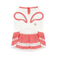 PUPPY DOG CLOTHING SERIES BOWKNOT PLAID DRESS RED