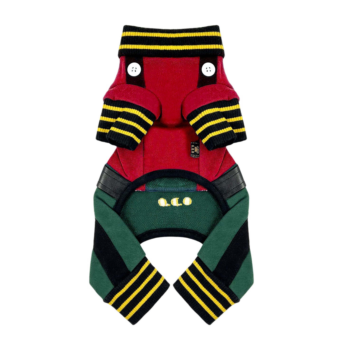 PUPPY DOG CLOTHING SERIES BRITISH SOLDIER UNIFORM RED & GREEN