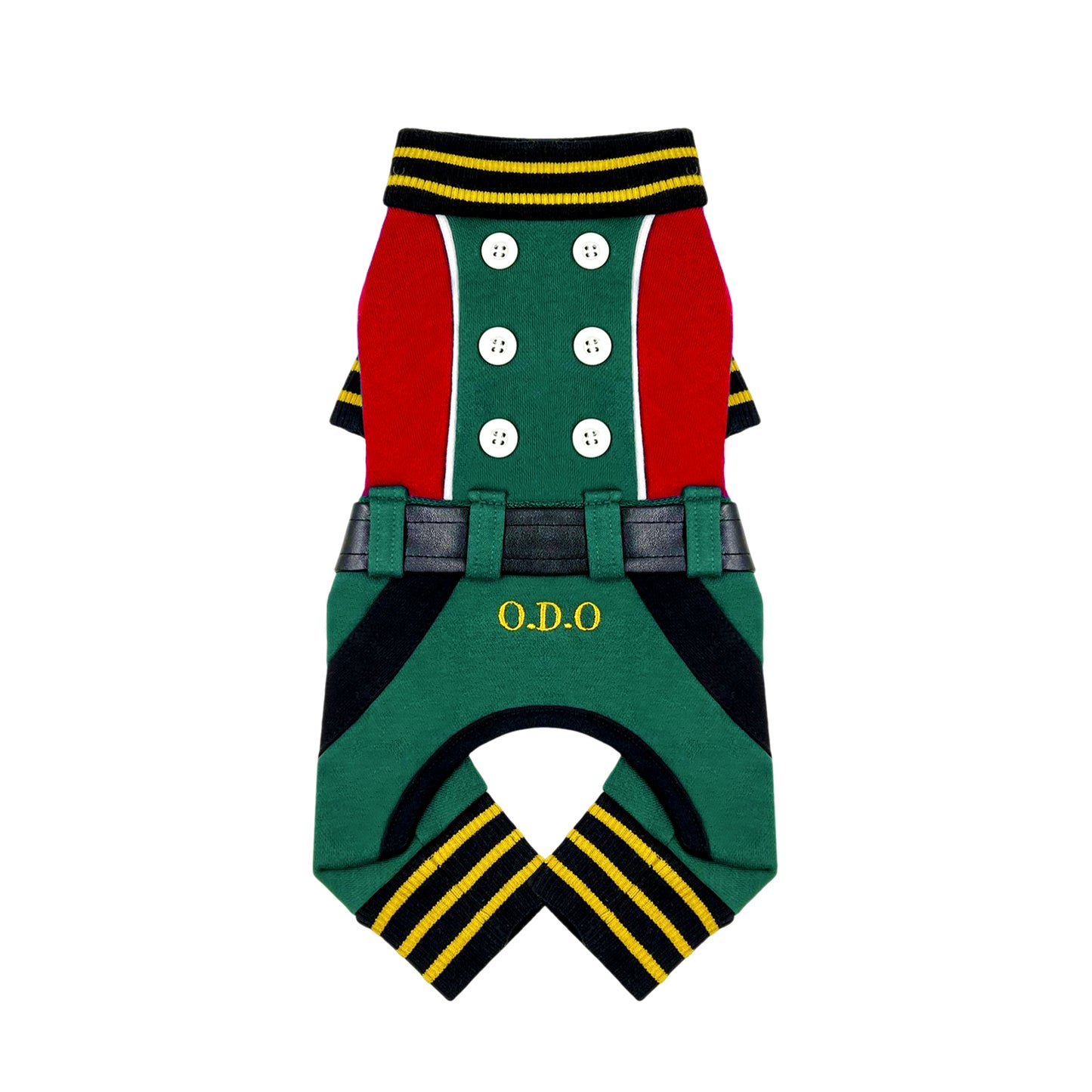 PUPPY DOG CLOTHING SERIES BRITISH SOLDIER UNIFORM RED & GREEN