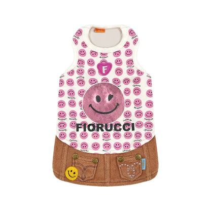 PUPPY DOG CLOTHING SERIES FIORUCCI SMILE DRESS PINK & BROWN