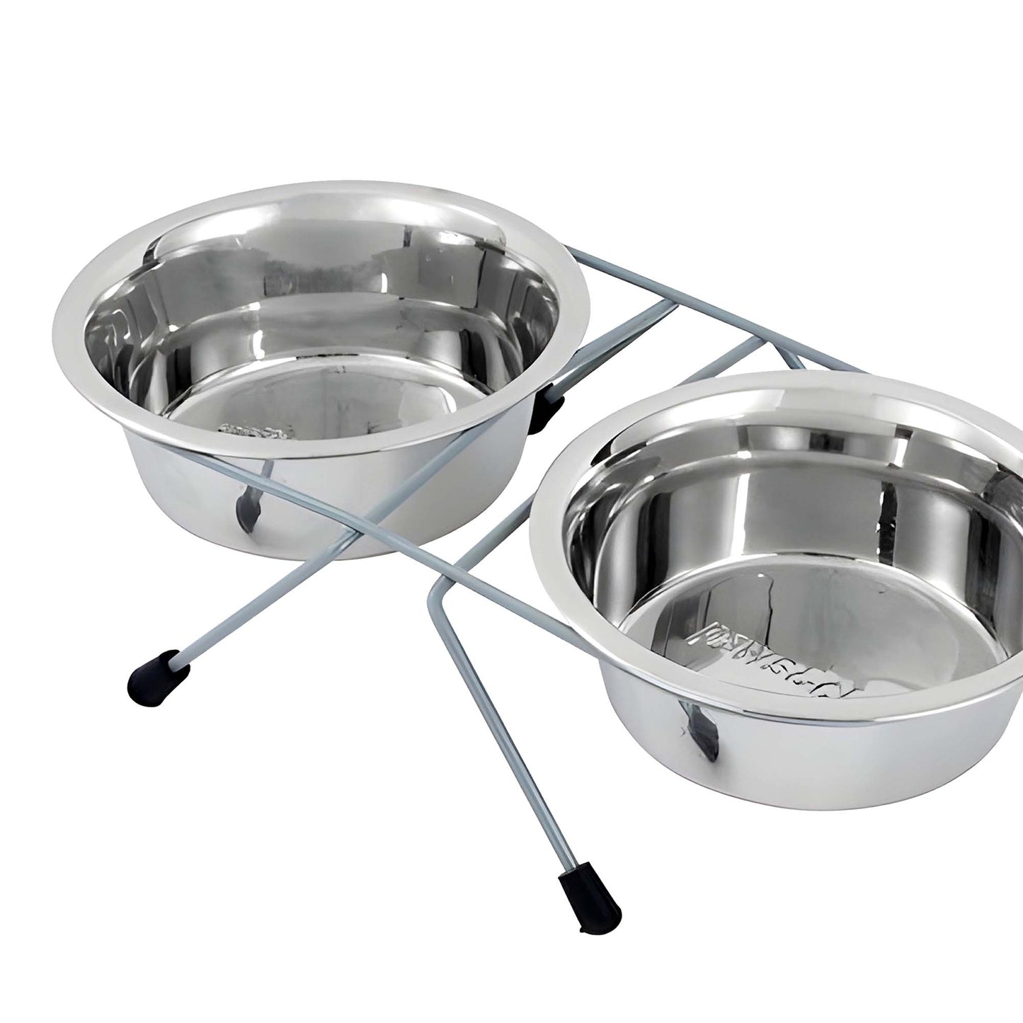 DOUBLE PET BOWL STAINLESS STEEL WITH STAND