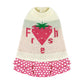 PUPPY DOG CLOTHING SERIES KNITTED DRESS FRESH STRAWBERRY BEIGE & PINK