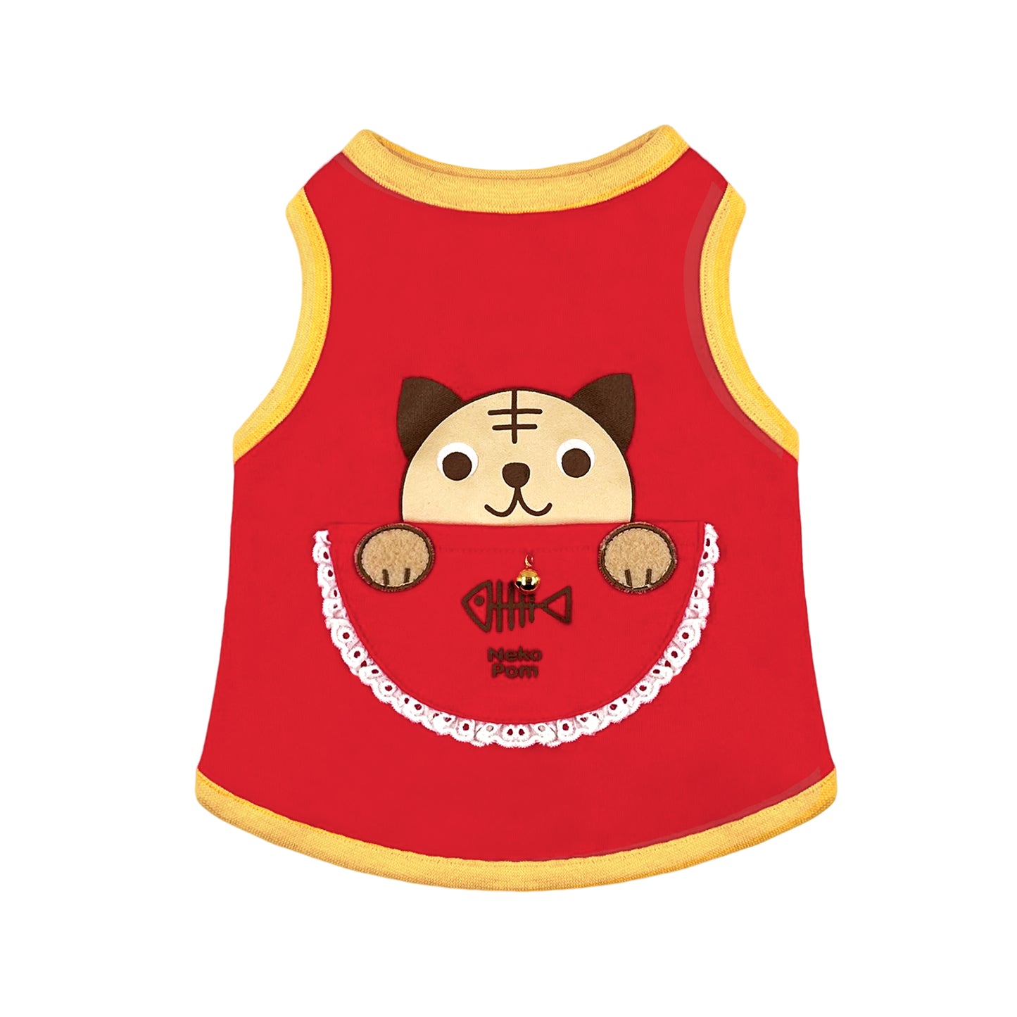 PUPPY DOG CLOTHING SERIES NEKO POM RED