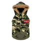 PUPPY DOG CLOTHING SERIES CAMOUFLAGE HOODIE U.S. ARMY GREEN