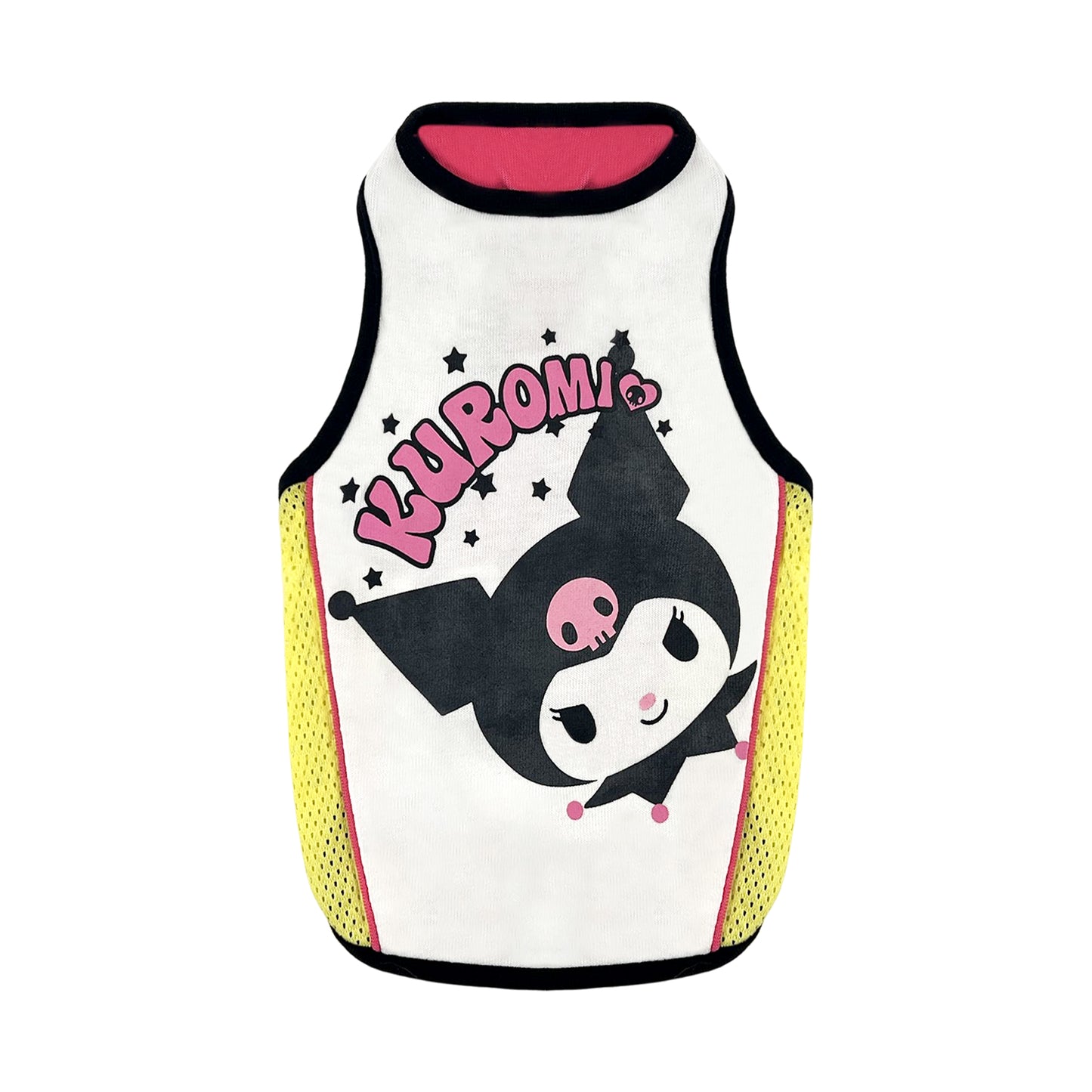 PUPPY DOG CLOTHING SERIES KUROMI SPORT TANK WHITE & YELLOW