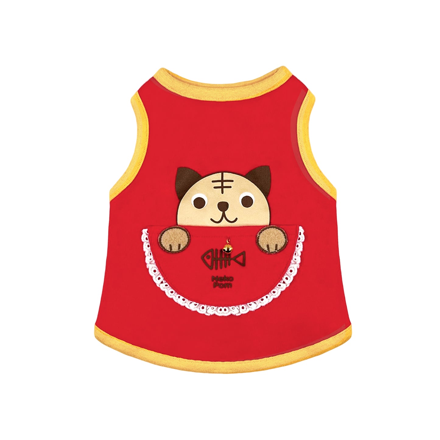 PUPPY DOG CLOTHING SERIES NEKO POM RED