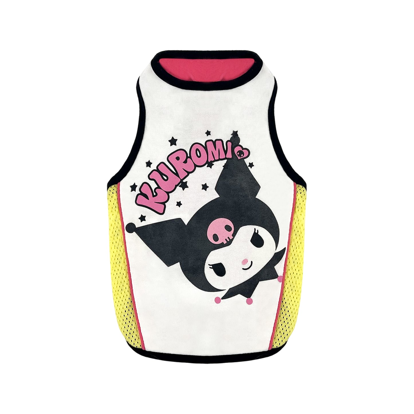 PUPPY DOG CLOTHING SERIES KUROMI SPORT TANK WHITE & YELLOW