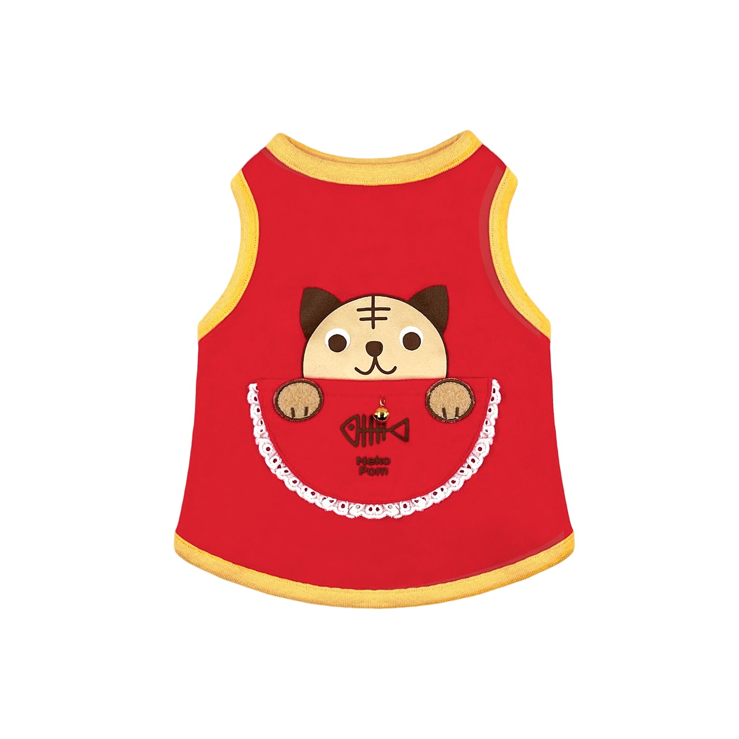 PUPPY DOG CLOTHING SERIES NEKO POM RED