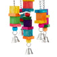 PARROT LARGE WOOD & ROPE TOY WITH BELL