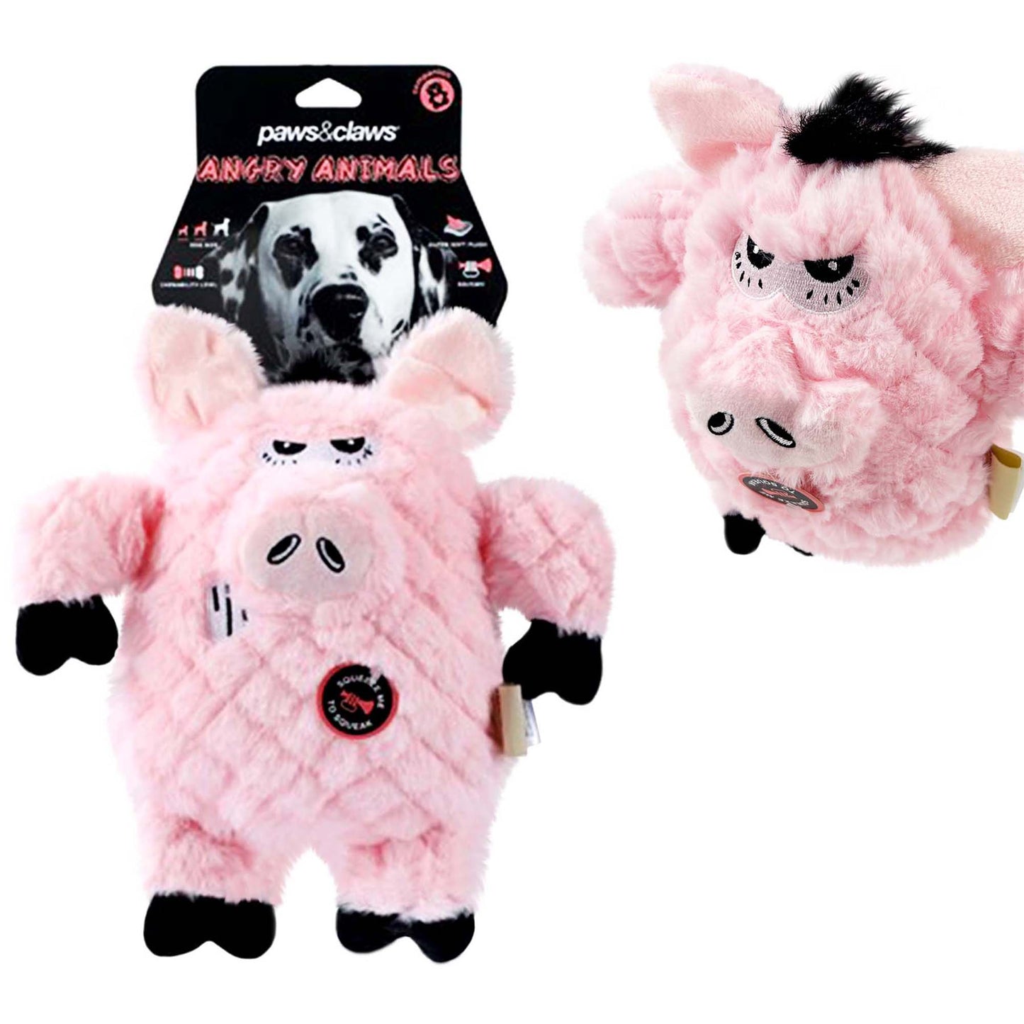 ANGRY ANIMALS PLUSH PIG