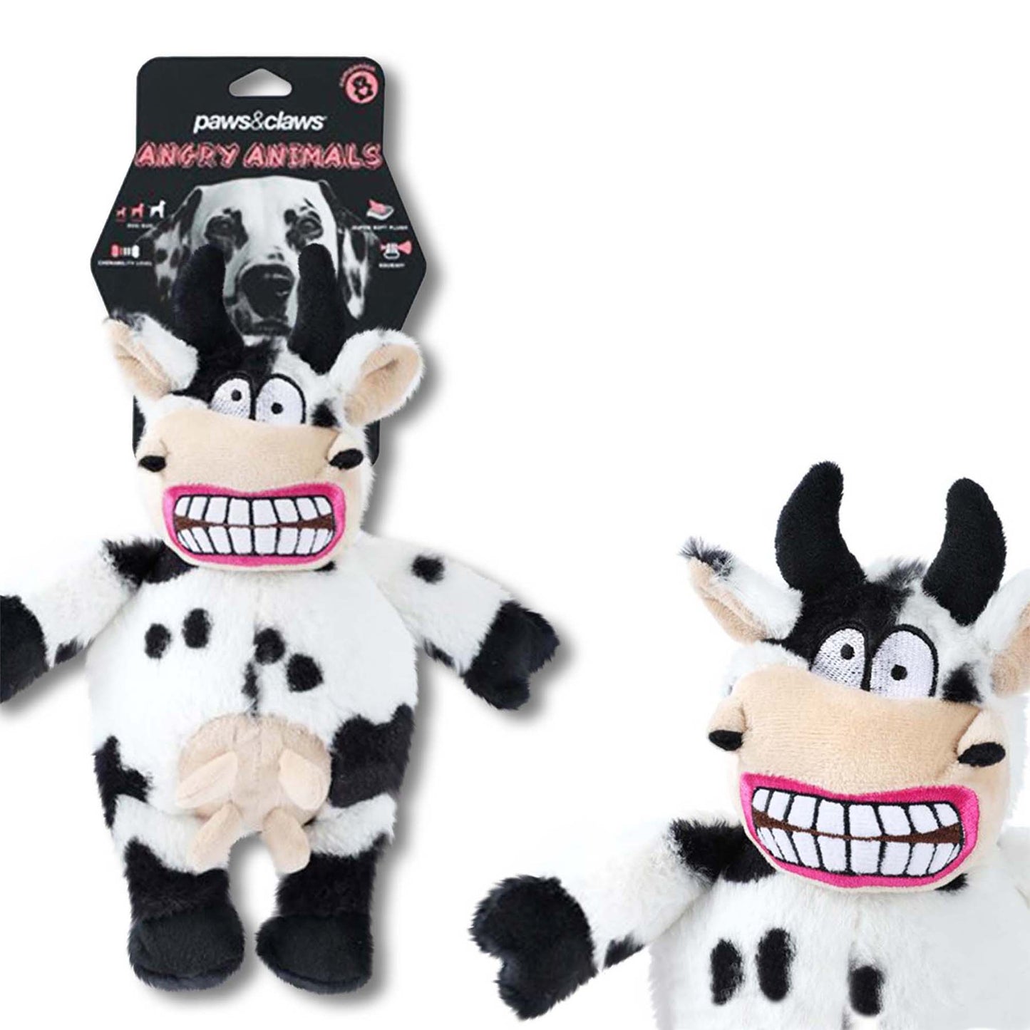 ANGRY ANIMALS PLUSH COW