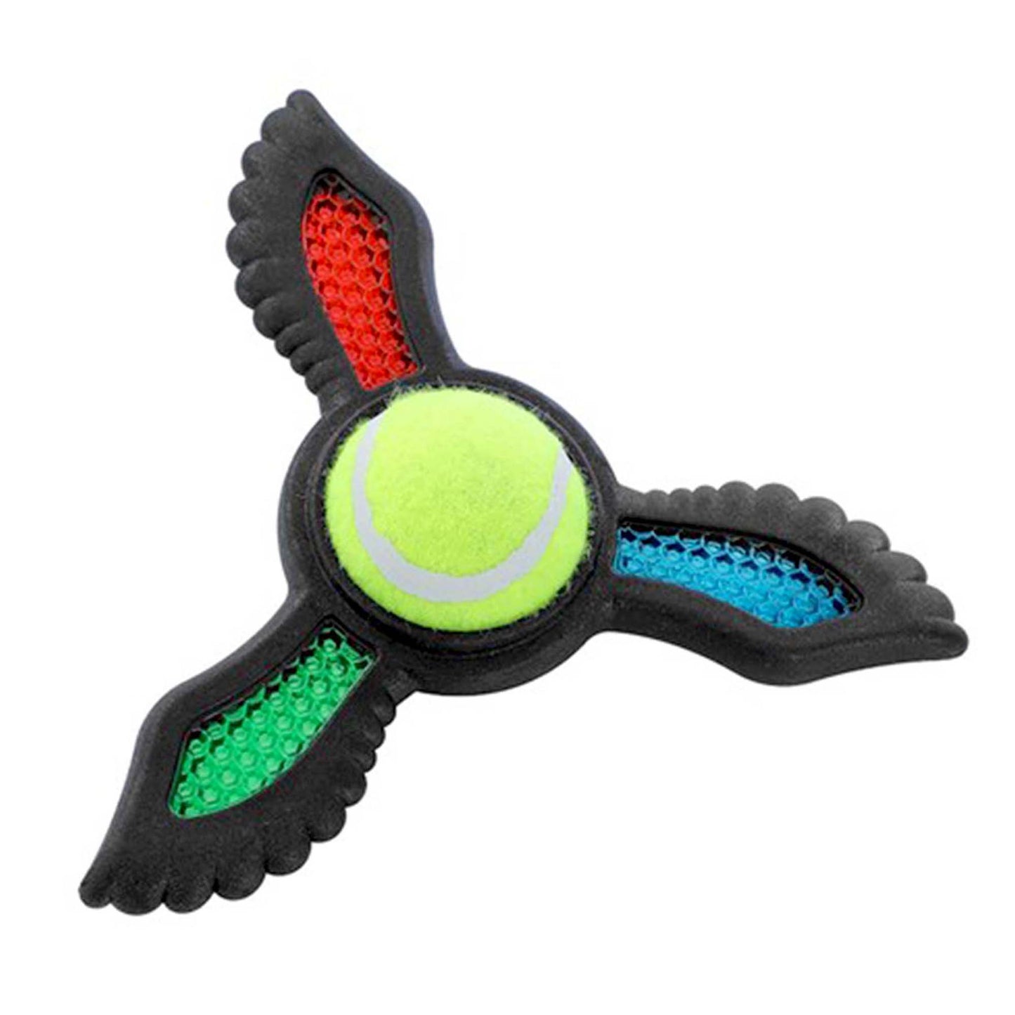 FETCH FLYER FOAM DART WITH TENNIS BALL 3 COLOURS