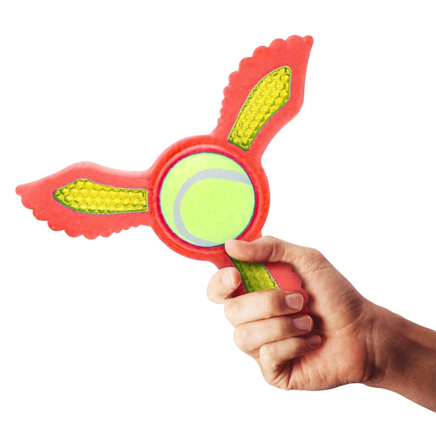 FETCH FLYER FOAM DART WITH TENNIS BALL 3 COLOURS