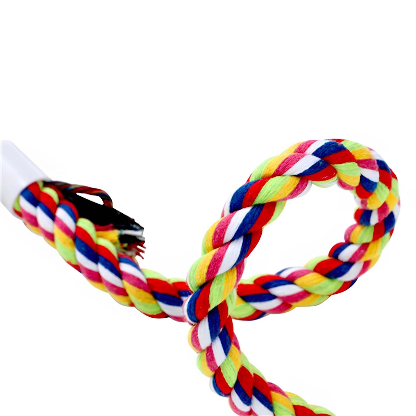 PARROT SPIRAL ROPE TOY WITH BELL