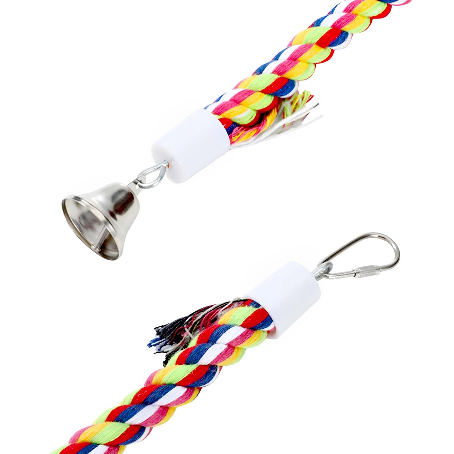 PARROT SPIRAL ROPE TOY WITH BELL