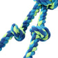 TWIN KNOTTED ROPE TUGGER TOY WITH HANDLE