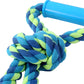 TWIN KNOTTED ROPE TUGGER TOY WITH HANDLE