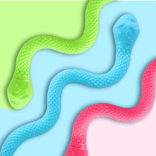 FLEXI-SNAKE VINYL RUBBER SQUEAKY DOY TOYS