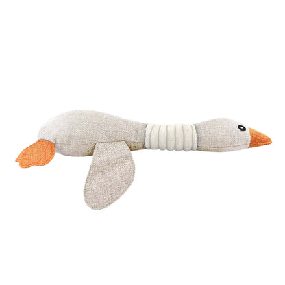 SQUEAKY DOG TOYS PUPPY PET GOOSE 3 COLOURS