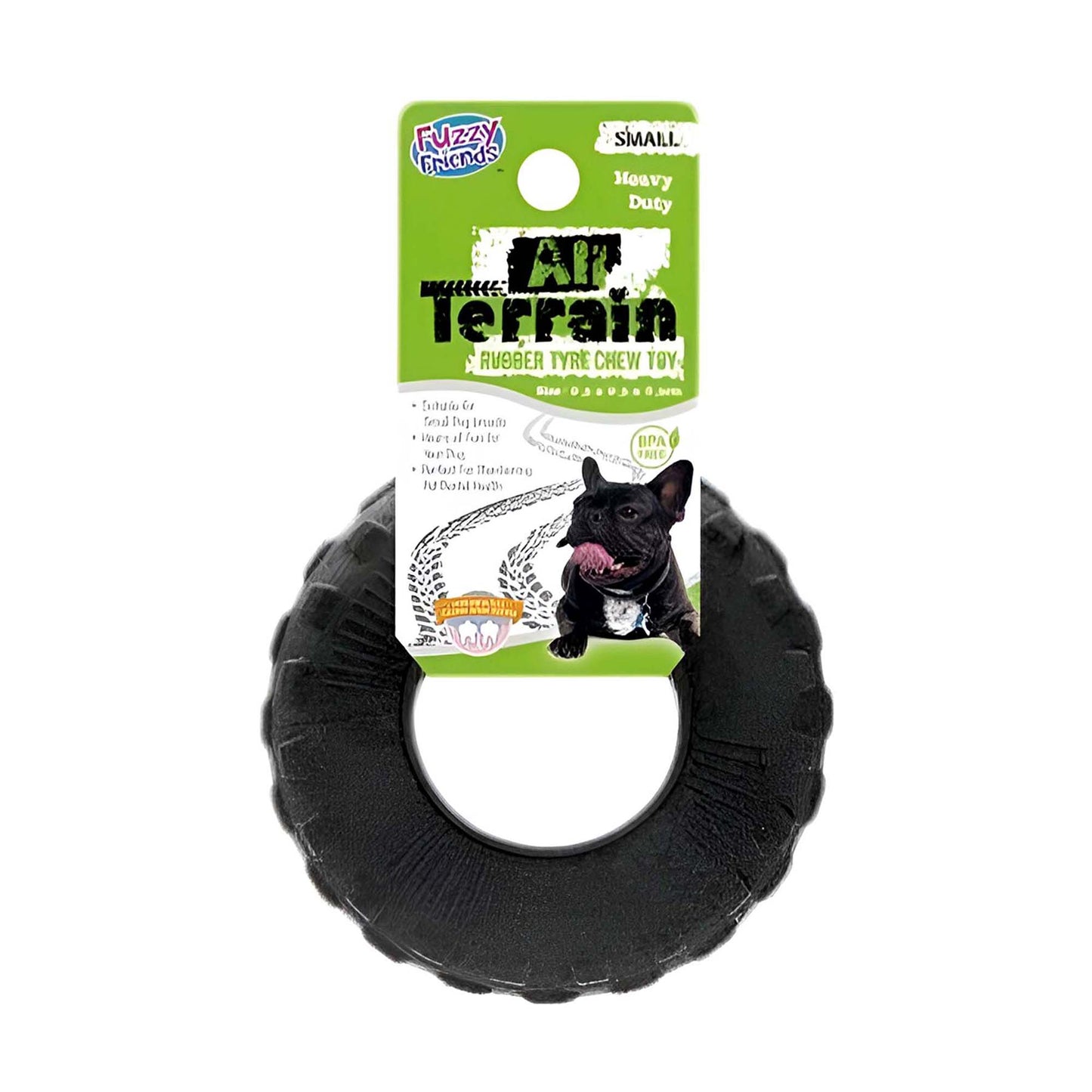 HEAVY DUTY TERRAIN RUBBER TYRE CHEW DOG PET TOY DURABLE TOUGH AGGRESSIVE CHEWERS