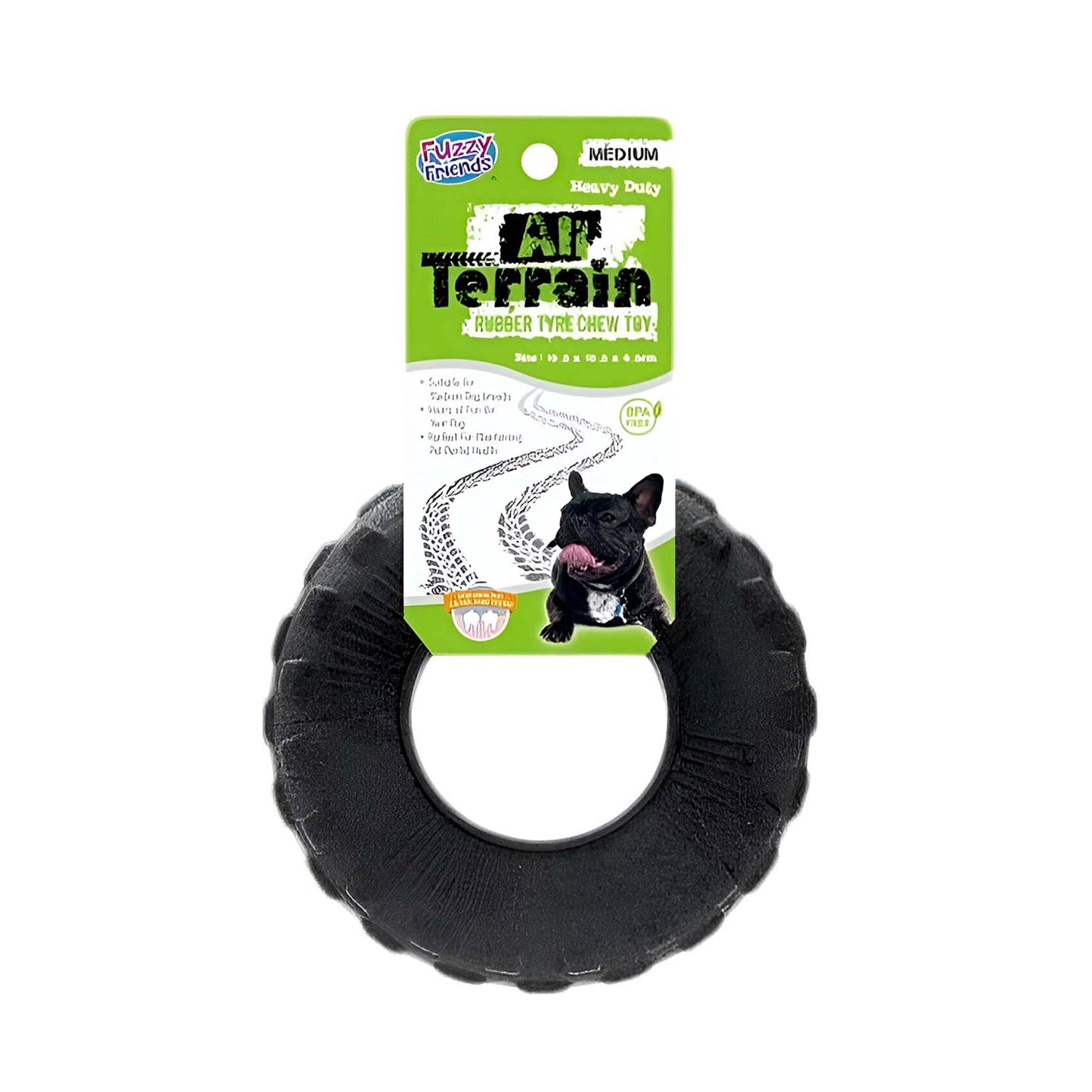 HEAVY DUTY TERRAIN RUBBER TYRE CHEW DOG PET TOY DURABLE TOUGH AGGRESSIVE CHEWERS